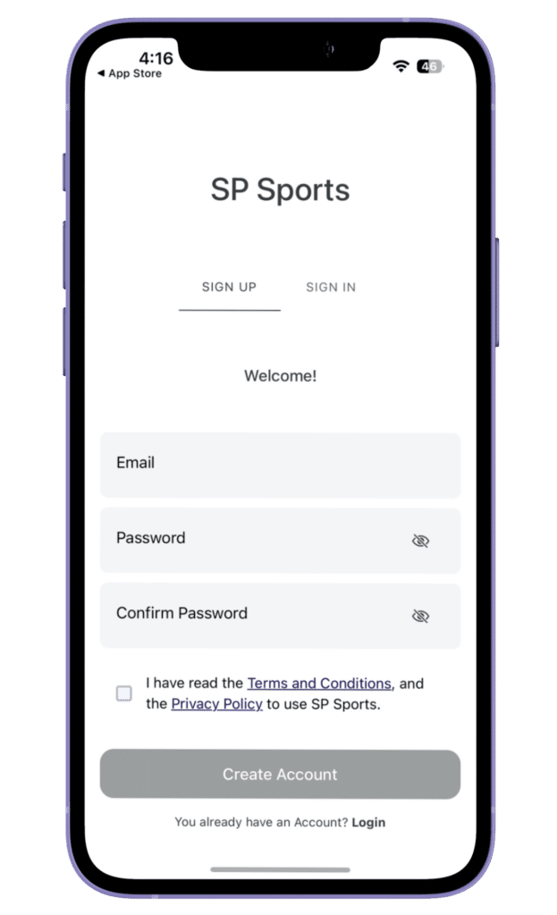 Contact SamePageSports App